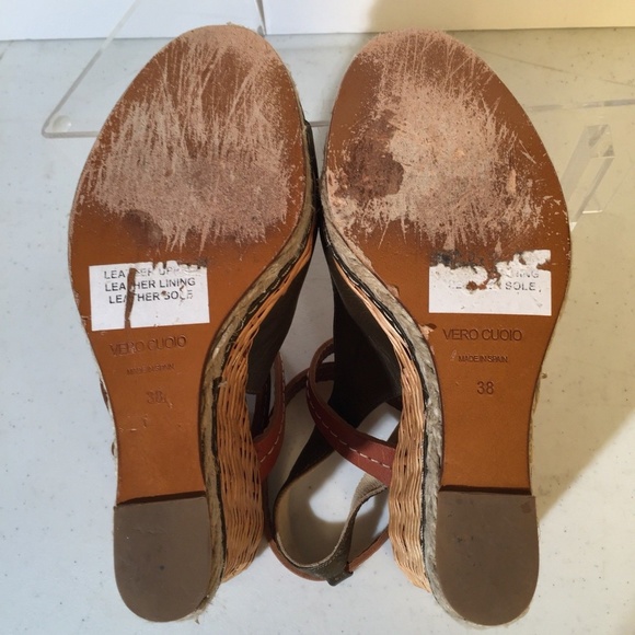 PALOMA BARCELO Platform Leather Wedge Sandals 38 - Picture 8 of 8